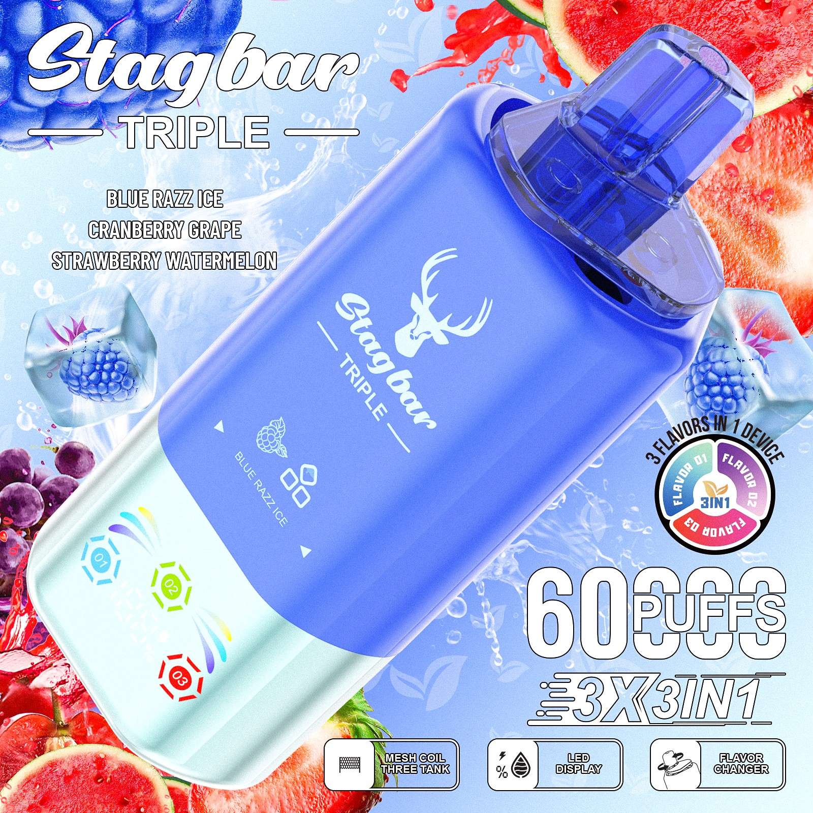 Stag Bar Triple 60K Disposable Vape