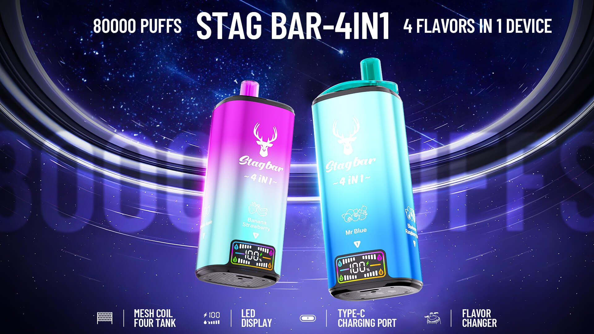 Stagbar 4in1 80K Disposable Vape