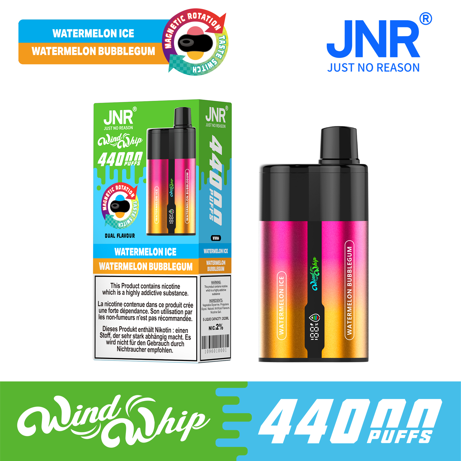 JNR WindWhip Watermelon flavor combination
